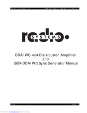 Radio Systems GEN-DD A/WC Manual