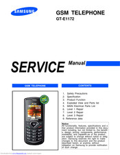 Samsung GT-E1172 Service Manual