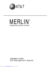 AT&T Merlin Installation Manual