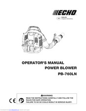 Echo PB-760LN Operator's Manual