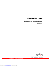 Rofin PowerLine E Air 10 Maintenance And Integration Manual