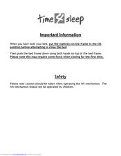 Time 4 sleep QB-8044-WL-OT ATLANTIS Assembly Instructions Manual