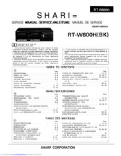 Sharp RT-W800H Service Manual