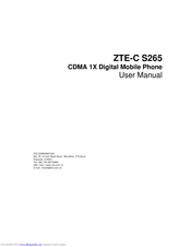 Zte C S265 User Manual