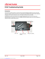 Renesas SuperH E10A Troubleshooting Manual