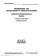 GREER Company MICROGUARD 424 Operation/Troubleshooting Operation/Troubleshooting Manual