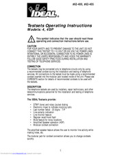 Ideal 4 Operating Instructions Manual