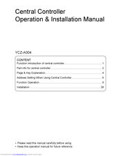 Haier YCZ-A004 Operation & Installation Manual