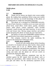 SHENZHEN HUATONG TECHNOLOGY S-241 Manual
