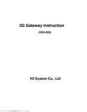 H3 System H3G-800 Instruction