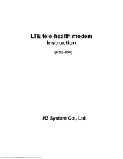 H3 System H3G-900 Instruction