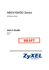 ZyXEL Communications 3G Wireless Router NBG410W3G User Manual