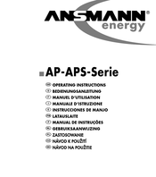ANSMANN AP 312 Operating Instructions Manual