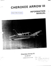 Piper CHEROKEE ARROW III Information Manual