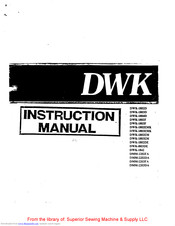 KANSAI SPECIAL DWK-1802D Instruction Manual