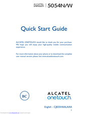 Alcatel One Touch 5054N Quick Start Manual
