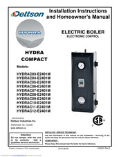 Dettson Hydra Compact HYDRAC07-E2401M Installation Instructions And Owner's Manual
