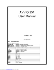 Avvio 251 User Manual