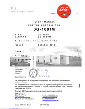 DG Flugzeugbau DG-1001M Flight Manual