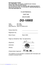 DG Flugzeugbau DG-1000S Flight Manual