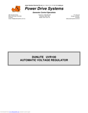 Power Drive Systems DUNLITE UVR100 Manual