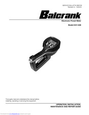 Balcrank 3331-028 Operation, Installation, Maintenance And Repair Manual