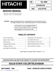 Hitachi 35UX85B/CZ68 Service Manual