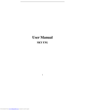 SkyPhone SKY F3G User Manual