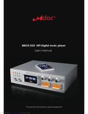 Mdac MBOX DSD User Manual
