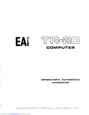 EAI TR-20 Operator's Reference Manual