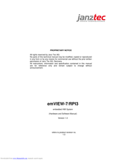 Janz Tec emVIEW-7/RPI3 Hardware Manual