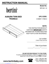 Bertini BR1501-10 Instruction Manual