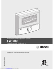 Bosch FW 200 Installation And Operating Instructions Manual