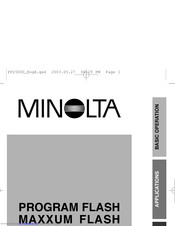 Minolta PROGRAM FLASH 2500 Instruction Manual