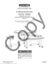 Lifetime 2129 Assembly Instructions And Owner's Manual