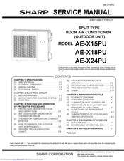 Sharp AE-X15PU Service Manual