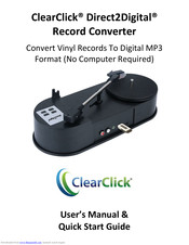 ClearClick Direct2Digital Users Manual & Quick Start Manual