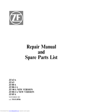 ZF 80 A new version Repair Manual & Parts List