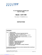 digitalview ALR-1400 Instructions Manual