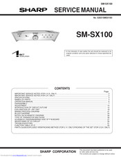 Sharp SM-SX100 Service Manual