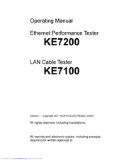Kurth Electronic KE7200 Operating Manual