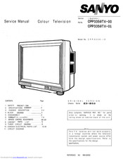 Sanyo CPP3359TX-00 Service Manual