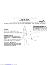 Proshade 1031592 Assembly Instructions