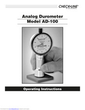 Check-Line AD-100 Operating Instructions Manual