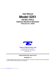 Tabor Electronics 5251 User Manual