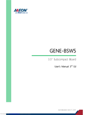 Aaeon GENE-BSW5 User Manual