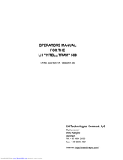 LH Technologies INTELLITRAM Operator's Manual