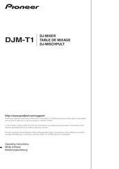 Pioneer DJM-T1 Operating Instructions Manual