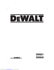 DeWalt DW831 Instruction Manual