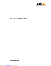 Axis P1365 Mk II User Manual